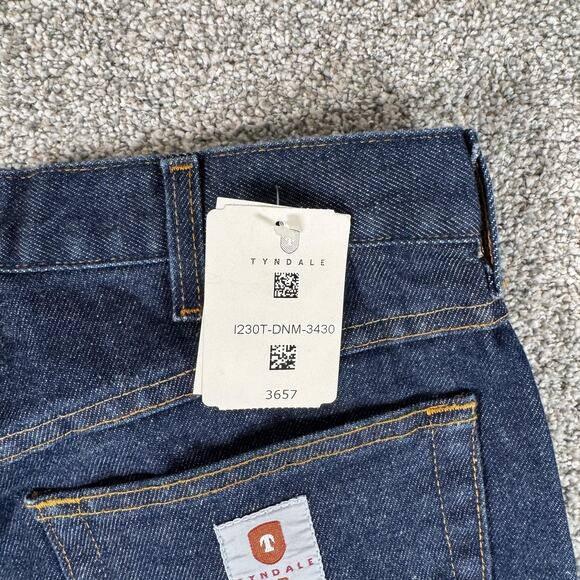 Tyndale Jeans Mens 32x30.5 Blue Flame Resistant FR Made in USA Indura I230T - Picture 13 of 16